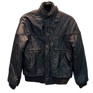 Vintage Rene De France Jacket Mens Small Black Windbreaker Lightweight 90s